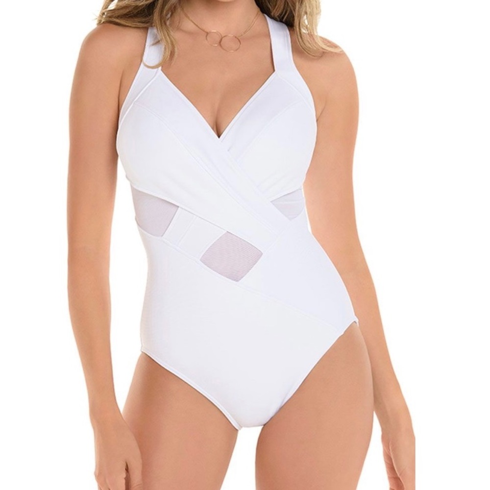 Miraclesuit Women 13 White One Piece Swimsuit